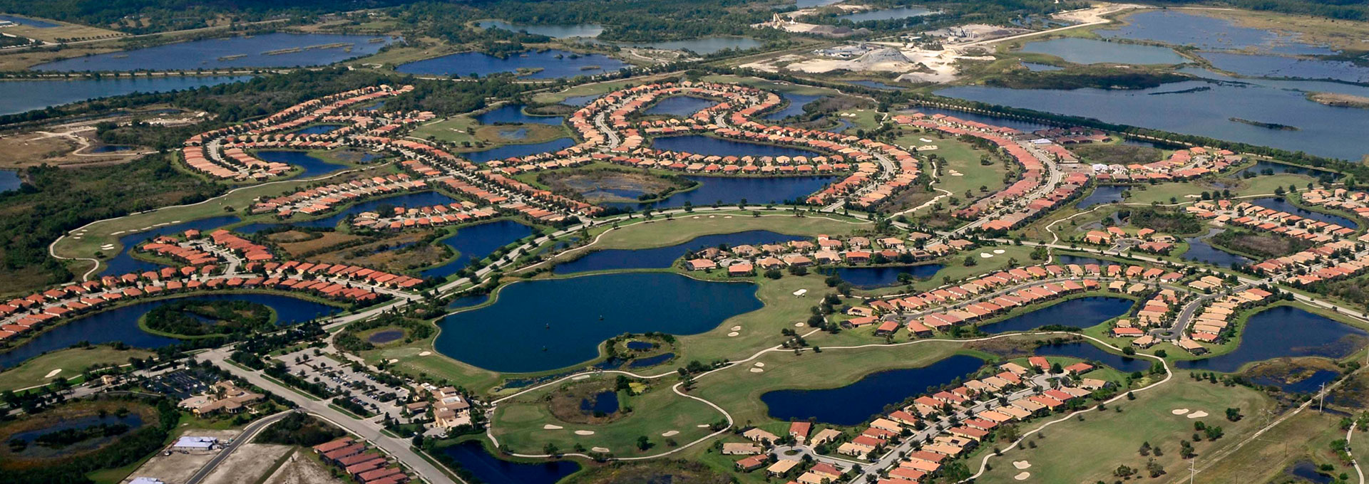 Aerial view of the area